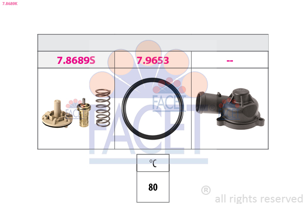 Thermostat, coolant FACET 7.8689K