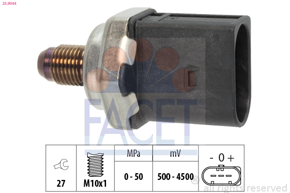 Sensor, fuel pressure FACET 25.0044