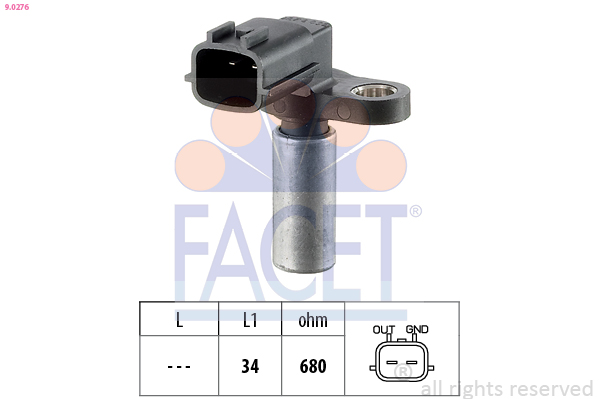 Sensor, crankshaft pulse FACET 9.0276