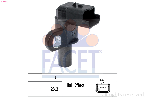 Sensor, camshaft position FACET 9.0332