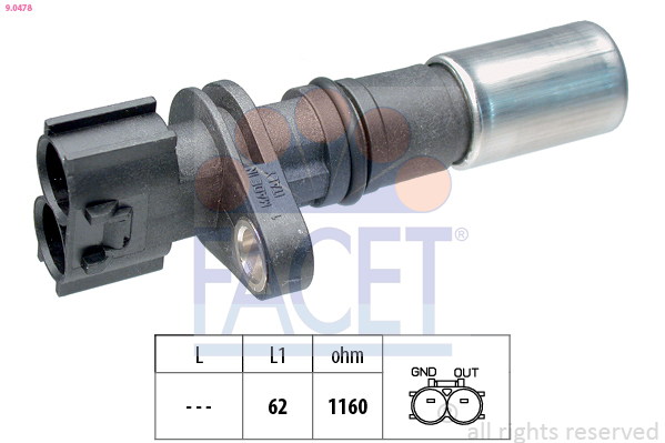 Sensor, crankshaft pulse FACET 9.0478