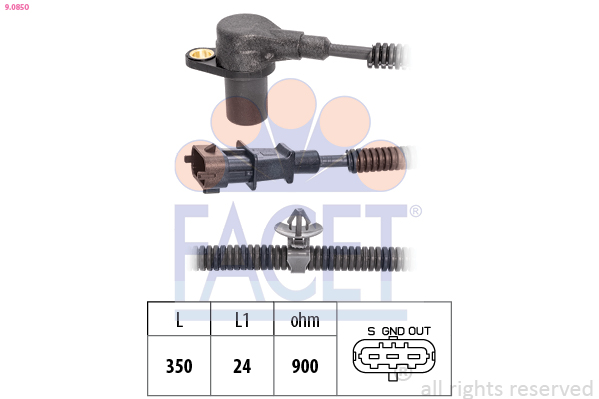 Sensor, crankshaft pulse FACET 9.0850