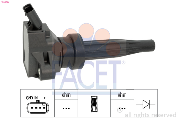 Ignition Coil FACET 9.6558