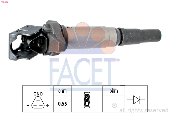Ignition Coil FACET 9.6507