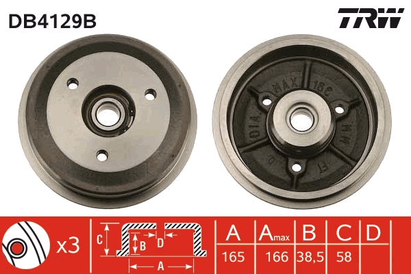 Brake Drum TRW DB4129B