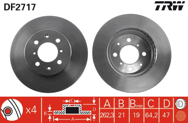 Brake Disc TRW DF2717