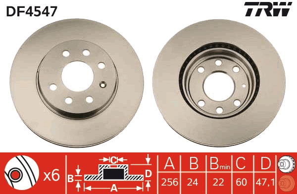 Brake Disc TRW DF4547
