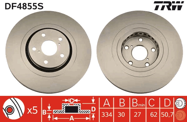 Brake Disc TRW DF4855S