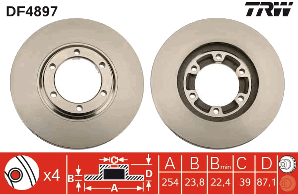 Brake Disc TRW DF4897