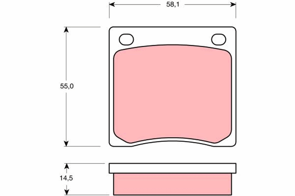 Brake Pad Set, disc brake TRW GDB126