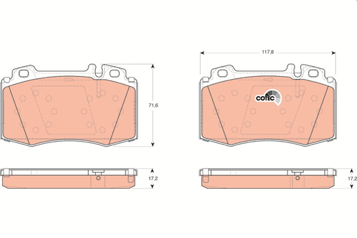 Brake Pad Set, disc brake TRW GDB1454