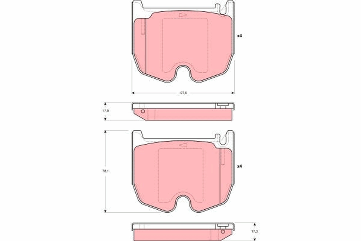 Brake Pad Set, disc brake TRW GDB1541