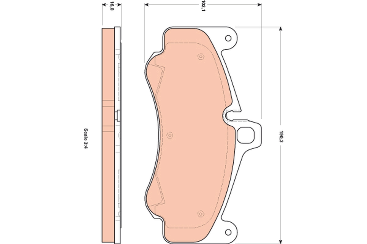 Brake Pad Set, disc brake TRW GDB1859
