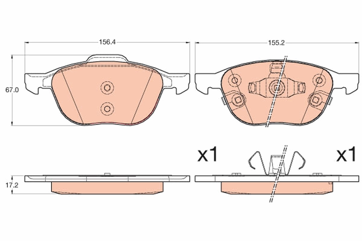 Brake Pad Set, disc brake TRW GDB2059
