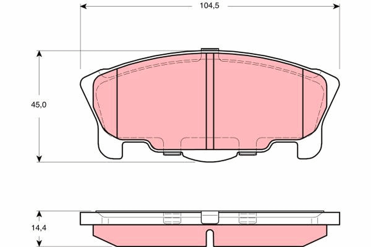 Brake Pad Set, disc brake TRW GDB3320