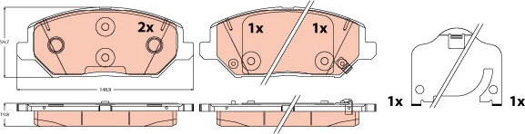 Brake Pad Set, disc brake TRW GDB2577