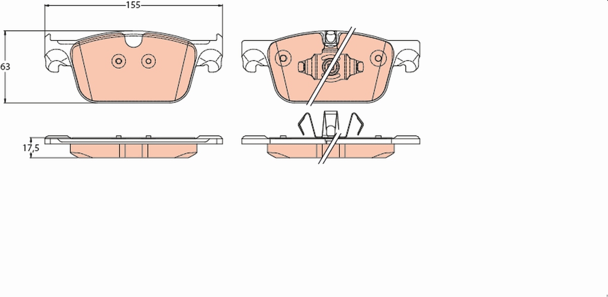 Brake Pad Set, disc brake TRW GDB2221