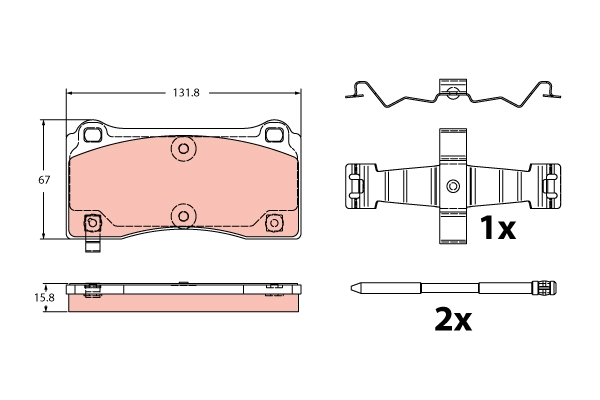 Brake Pad Set, disc brake TRW GDB2448
