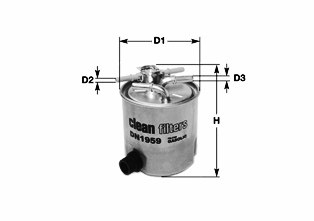 Fuel filter CLEAN FILTERS DN1943
