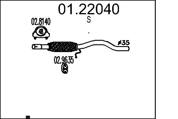 Exhaust Pipe MTS 01.22040