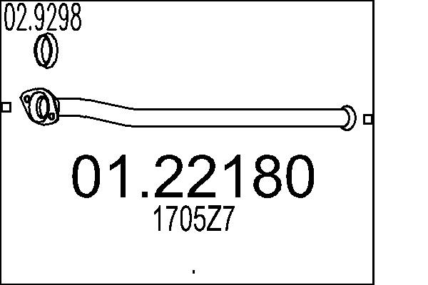 Exhaust Pipe MTS 01.22180