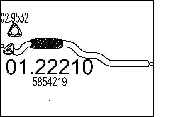 Exhaust Pipe MTS 01.22210