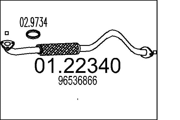 Exhaust Pipe MTS 01.22340