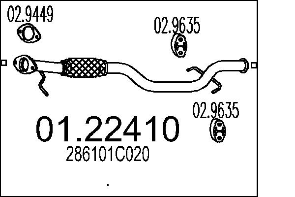 Exhaust Pipe MTS 01.22410