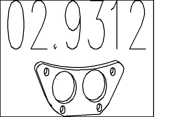 Gasket, exhaust pipe MTS 02.9312