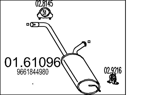 End Silencer MTS 01.61096