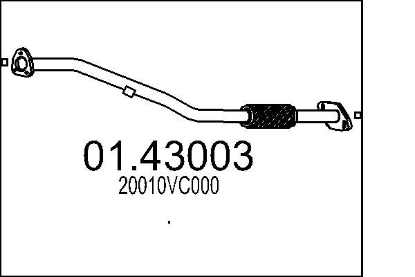Exhaust Pipe MTS 01.43003