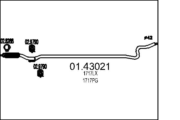 Exhaust Pipe MTS 01.43021