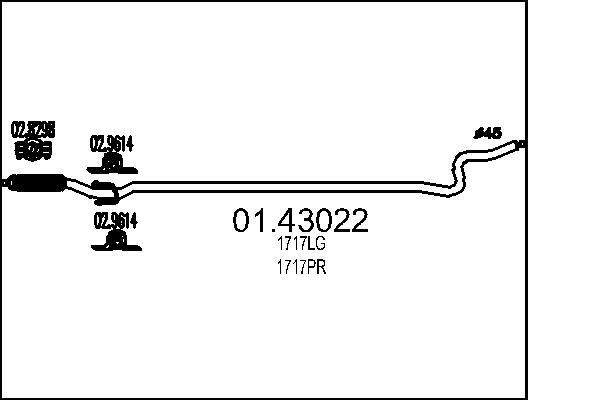 Exhaust Pipe MTS 01.43022