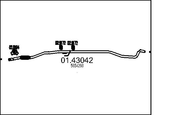 Exhaust Pipe MTS 01.43042