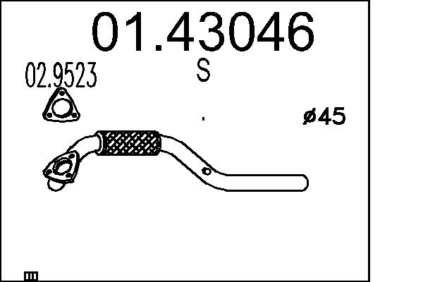 Exhaust Pipe MTS 01.43046