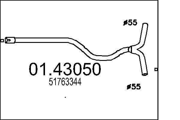 Exhaust Pipe MTS 01.43050