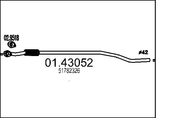 Exhaust Pipe MTS 01.43052