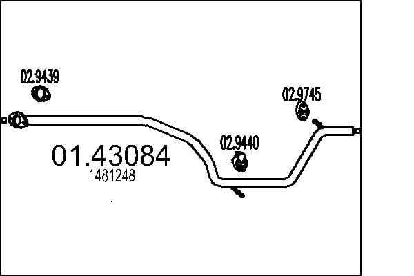 Exhaust Pipe MTS 01.43084