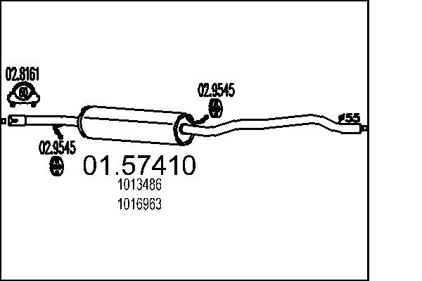 Middle Silencer MTS 01.57410