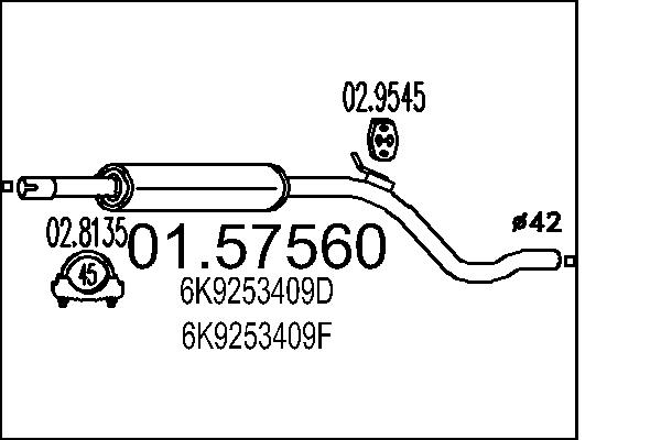 Middle Silencer MTS 01.57560