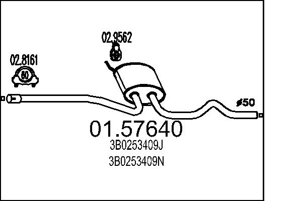 Middle Silencer MTS 01.57640