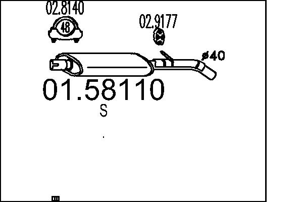 Middle Silencer MTS 01.58110