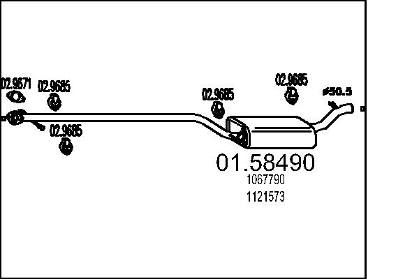 Middle Silencer MTS 01.58490