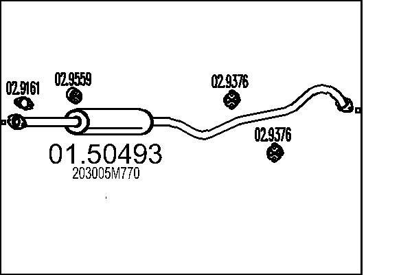 Middle Silencer MTS 01.50493
