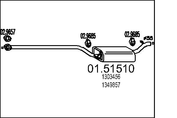 Middle Silencer MTS 01.51510