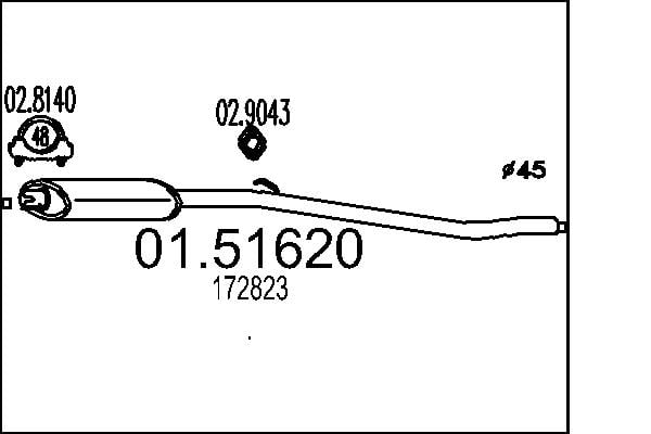 Middle Silencer MTS 01.51620