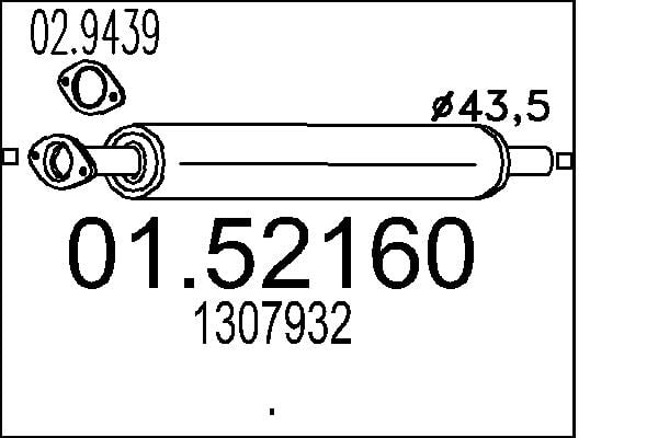 Middle Silencer MTS 01.52160