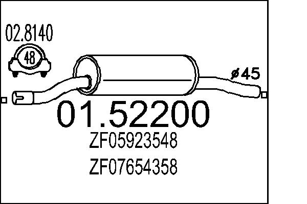Front Silencer MTS 01.52200