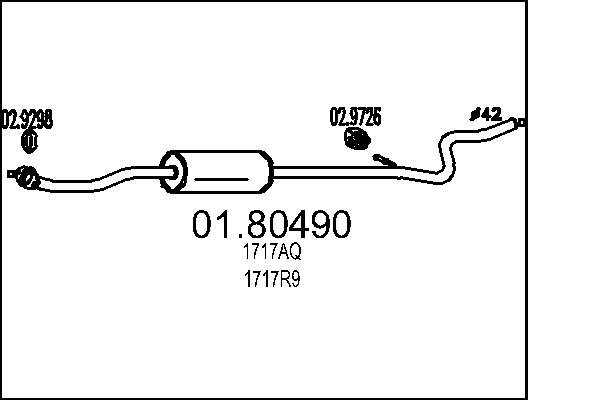 Middle Silencer MTS 01.80490