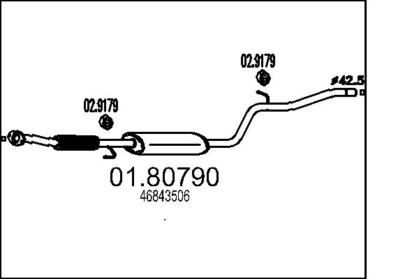 Middle Silencer MTS 01.80790